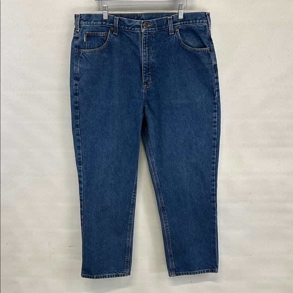 Carhartt 5-Pocket blue jeans.  40 x 30 - Picture 2 of 10